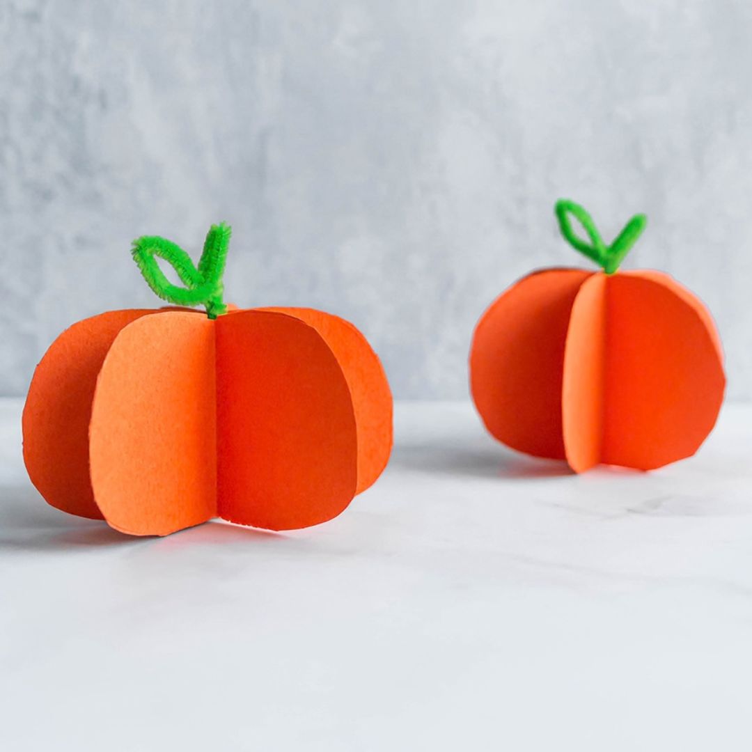 3D Paper Pumpkin Craft